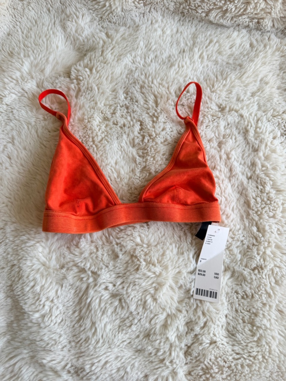 Urban Outfitters Red Orange Triangle Bralette Athletic Sexy Soft Lounge BNWT